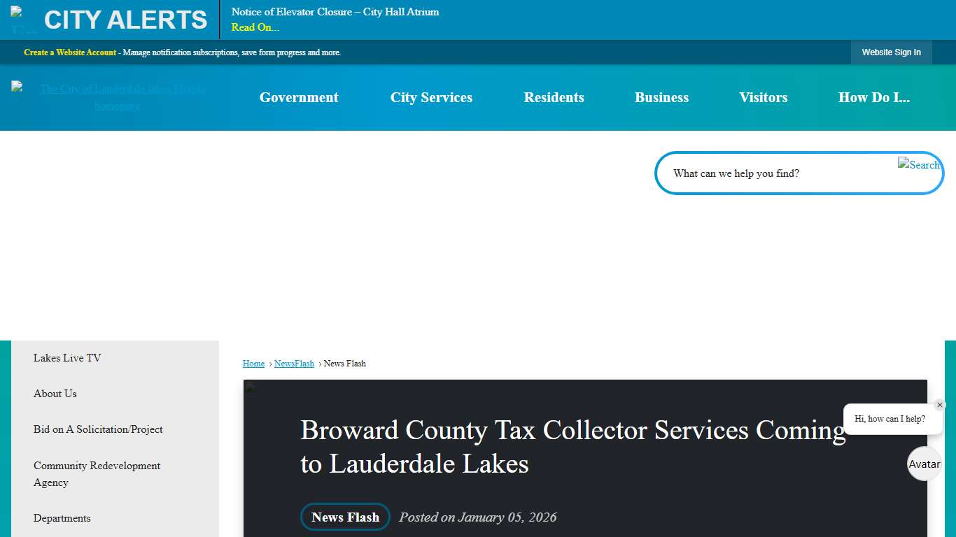Broward County Tax Collector Services Coming to Lauderdale Lakes • Lauderdale Lakes, FL